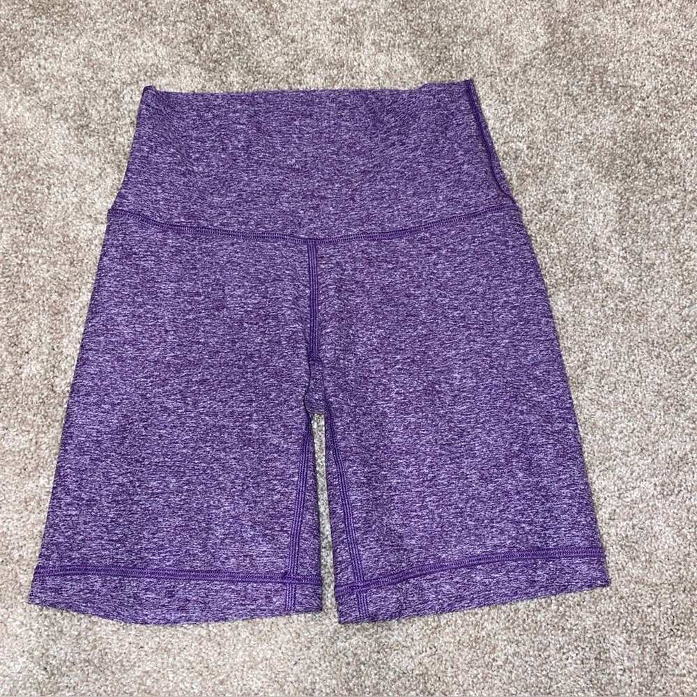 Aritzia TNA Action Cozy Fig Biker Shorts Size XS 7” Purple